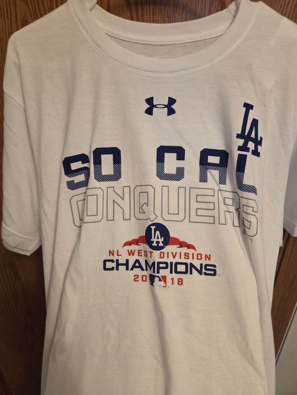 Under Armour Los Angeles 2018 Playoffs Shirt Sz Large Men's NWOT MLB - Picture 2 of 5